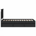 Cadru de pat cu headboard Negru 75 x 190 cm Lemn de pin masiv - WALTI WALTI