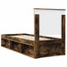 Cadru de pat Stejar fumuriu 75 x 190 cm Lemn de pin masiv - WALTI WALTI