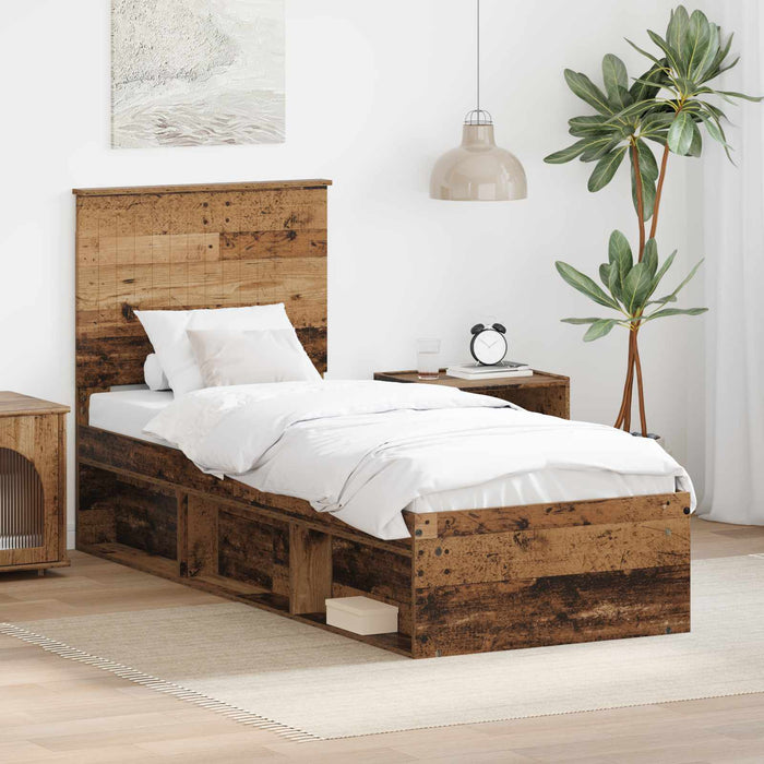 Cadru de pat Lemn vechi 75 x 190 cm Lemn de pin masiv - WALTI WALTI