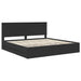 Cadru de pat cu sertar Negru 200 x 200 cm Lemn Ingineresc - WALTI WALTI