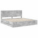 Cadru de pat Gri din beton 200 x 200 cm Lemn Ingineresc - WALTI WALTI