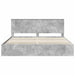 Cadru de pat Gri din beton 200 x 200 cm Lemn Ingineresc - WALTI WALTI