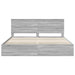Cadru de pat cu sertar Gri Sonoma 200 x 200 cm Lemn Ingineresc - WALTI WALTI