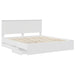 Cadru de pat cu sertar Alb 180 x 200 cm Lemn Ingineresc - WALTI WALTI