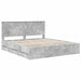 Cadru de pat Gri din beton 180 x 200 cm Lemn Ingineresc - WALTI WALTI