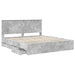 Cadru de pat Gri din beton 180 x 200 cm Lemn Ingineresc - WALTI WALTI