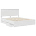 Cadru de pat cu sertar Alb 160 x 200 cm Lemn Ingineresc - WALTI WALTI
