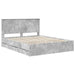 Cadru de pat Gri din beton 160 x 200 cm Lemn Ingineresc - WALTI WALTI
