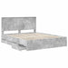 Cadru de pat Gri din beton 160 x 200 cm Lemn Ingineresc - WALTI WALTI
