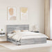 Cadru de pat cu sertar Gri Sonoma 160 x 200 cm Lemn Ingineresc - WALTI WALTI