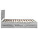 Cadru de pat cu sertar Gri Sonoma 160 x 200 cm Lemn Ingineresc - WALTI WALTI