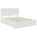 Cadru de pat cu sertar Alb 150 x 200 cm Lemn Ingineresc - WALTI WALTI