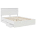 Cadru de pat cu sertar Alb 150 x 200 cm Lemn Ingineresc - WALTI WALTI