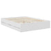 Cadru de pat cu sertar Alb 150 x 200 cm Lemn Ingineresc - WALTI WALTI