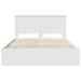 Cadru de pat cu sertar Alb 150 x 200 cm Lemn Ingineresc - WALTI WALTI