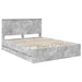 Cadru de pat Gri din beton 150 x 200 cm Lemn Ingineresc - WALTI WALTI