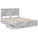 Cadru de pat Gri din beton 150 x 200 cm Lemn Ingineresc - WALTI WALTI