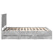 Cadru de pat Gri din beton 150 x 200 cm Lemn Ingineresc - WALTI WALTI