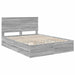 Cadru de pat cu sertar Gri Sonoma 150 x 200 cm Lemn Ingineresc - WALTI WALTI