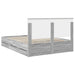 Cadru de pat cu sertar Gri Sonoma 150 x 200 cm Lemn Ingineresc - WALTI WALTI