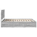 Cadru de pat cu sertar Gri Sonoma 150 x 200 cm Lemn Ingineresc - WALTI WALTI