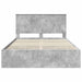 Cadru de pat Gri din beton 140 x 200 cm Lemn Ingineresc - WALTI WALTI