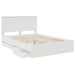 Cadru de pat cu sertar Alb 140 x 190 cm Lemn Ingineresc - WALTI WALTI