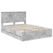 Cadru de pat Gri din beton 140 x 190 cm Lemn Ingineresc - WALTI WALTI