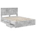 Cadru de pat Gri din beton 140 x 190 cm Lemn Ingineresc - WALTI WALTI
