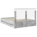 Cadru de pat Gri din beton 135 x 190 cm Lemn Ingineresc - WALTI WALTI
