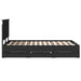Cadru de pat cu sertar Negru 120 x 200 cm Lemn Ingineresc - WALTI WALTI