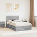 Cadru de pat cu sertar Gri Sonoma 120 x 190 cm Lemn Ingineresc - WALTI WALTI