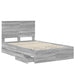 Cadru de pat cu sertar Gri Sonoma 120 x 190 cm Lemn Ingineresc - WALTI WALTI