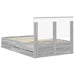 Cadru de pat cu sertar Gri Sonoma 120 x 190 cm Lemn Ingineresc - WALTI WALTI