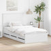 Cadru de pat cu sertar Alb 100 x 200 cm Lemn Ingineresc - WALTI WALTI