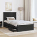 Cadru de pat cu sertar Negru 100 x 200 cm Lemn Ingineresc - WALTI WALTI
