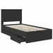 Cadru de pat cu sertar Negru 100 x 200 cm Lemn Ingineresc - WALTI WALTI