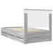 Cadru de pat cu sertar Gri Sonoma 100 x 200 cm Lemn Ingineresc - WALTI WALTI