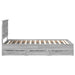 Cadru de pat cu sertar Gri Sonoma 100 x 200 cm Lemn Ingineresc - WALTI WALTI