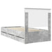 Cadru de pat Gri din beton 90 x 200 cm Lemn Ingineresc - WALTI WALTI