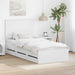 Cadru de pat cu sertar Alb 90 x 190 cm Lemn Ingineresc - WALTI WALTI