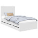 Cadru de pat cu sertar Alb 90 x 190 cm Lemn Ingineresc - WALTI WALTI