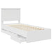 Cadru de pat cu sertar Alb 90 x 190 cm Lemn Ingineresc - WALTI WALTI