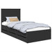 Cadru de pat cu sertar Negru 90 x 190 cm Lemn Ingineresc - WALTI WALTI