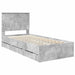 Cadru de pat Gri din beton 90 x 190 cm Lemn Ingineresc - WALTI WALTI