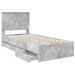 Cadru de pat Gri din beton 90 x 190 cm Lemn Ingineresc - WALTI WALTI