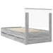 Cadru de pat cu sertar Gri Sonoma 90 x 190 cm Lemn Ingineresc - WALTI WALTI