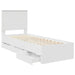 Cadru de pat cu sertar Alb 75 x 190 cm Lemn Ingineresc - WALTI WALTI
