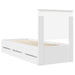 Cadru de pat cu sertar Alb 75 x 190 cm Lemn Ingineresc - WALTI WALTI
