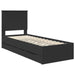 Cadru de pat cu sertar Negru 75 x 190 cm Lemn Ingineresc - WALTI WALTI